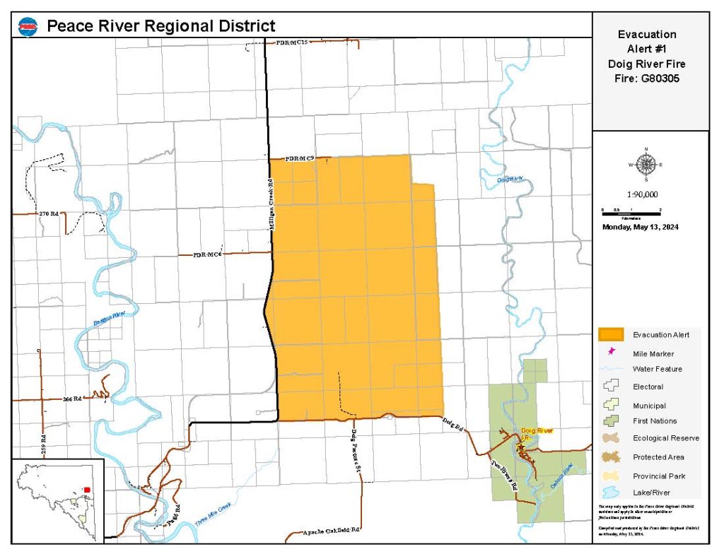 Evacuation Alert #1 RESCINDED by the Peace River Regional District for ...