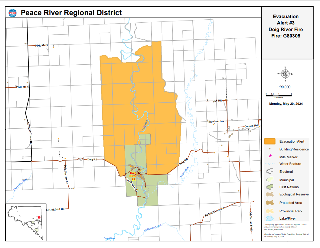 Evacuation Alert #3 RESCINDED by the Peace River Regional District for ...